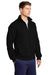 Sport-Tek ST259 Mens Shrink Resistant Fleece Full Zip Sweatshirt Black Model 3q