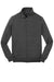 Sport-Tek ST259 Mens Shrink Resistant Fleece Full Zip Sweatshirt Heather Graphite Grey Flat Front