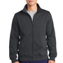 Sport-Tek Mens Shrink Resistant Fleece Full Zip Sweatshirt - Heather Graphite Grey