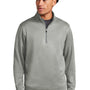 Sport-Tek Mens Heather Sport-Wick Moisture Wicking Fleece 1/4 Zip Sweatshirt - Heather Dark Silver Grey