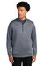 Sport-Tek ST263 Mens Heather Sport-Wick Moisture Wicking Fleece 1/4 Zip Sweatshirt Heather True Navy Blue Model Front