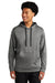 Sport-Tek ST264 Mens Heather Sport-Wick Moisture Wicking Fleece Hooded Sweatshirt Hoodie Heather Black Model Front