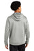 Sport-Tek ST264 Mens Heather Sport-Wick Moisture Wicking Fleece Hooded Sweatshirt Hoodie Heather Dark Silver Grey Model Back