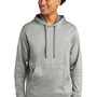 Sport-Tek Mens Heather Sport-Wick Moisture Wicking Fleece Hooded Sweatshirt Hoodie - Heather Dark Silver Grey