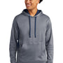 Sport-Tek Mens Heather Sport-Wick Moisture Wicking Fleece Hooded Sweatshirt Hoodie - Heather True Navy Blue