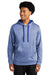 Sport-Tek ST264 Mens Heather Sport-Wick Moisture Wicking Fleece Hooded Sweatshirt Hoodie Heather True Royal Blue Model Front