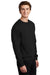 Sport-Tek ST266 Mens Shrink Resistant Fleece Crewneck Sweatshirt Black Model 3q