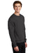 Sport-Tek ST266 Mens Shrink Resistant Fleece Crewneck Sweatshirt Heather Graphite Grey Model 3q