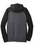 Sport-Tek ST269 Mens Shrink Resistant Fleece Full Zip Hooded Sweatshirt Hoodie Heather Graphite Grey/Black Flat Back