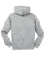 Sport-Tek ST271 Mens Lace Up Fleece Hooded Sweatshirt Hoodie Heather Grey Flat Back