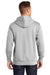 Sport-Tek ST271 Mens Lace Up Fleece Hooded Sweatshirt Hoodie Heather Grey Model Back