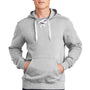 Sport-Tek Mens Lace Up Fleece Hooded Sweatshirt Hoodie - Heather Grey