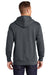 Sport-Tek ST271 Mens Lace Up Fleece Hooded Sweatshirt Hoodie Heather Graphite Grey Model Back