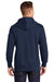 Sport-Tek ST271 Mens Lace Up Fleece Hooded Sweatshirt Hoodie True Navy Blue Model Back