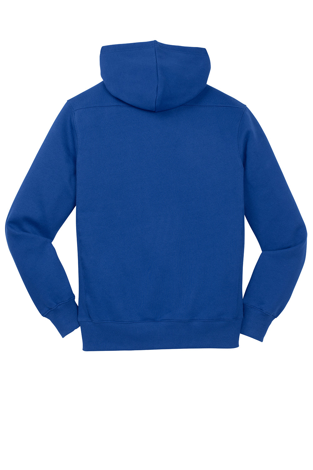 Sport-Tek ST271 Mens Lace Up Fleece Hooded Sweatshirt Hoodie True Royal Blue Flat Back