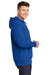 Sport-Tek ST271 Mens Lace Up Fleece Hooded Sweatshirt Hoodie True Royal Blue Model Side