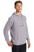 Sport-Tek ST272 Mens French Terry Hooded Sweatshirt Hoodie Heather Grey Model 3q