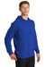 Sport-Tek ST272 Mens French Terry Hooded Sweatshirt Hoodie True Royal Blue Model 3q