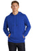 Sport-Tek ST272 Mens French Terry Hooded Sweatshirt Hoodie True Royal Blue Model Front