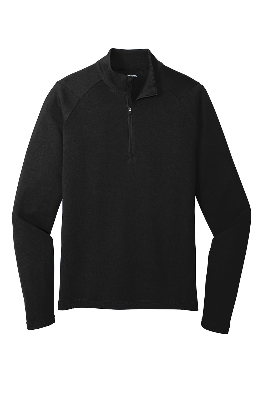 Sport-Tek ST273 Mens French Terry 1/4 Zip Sweatshirt Black Flat Front