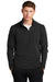 Sport-Tek ST273 Mens French Terry 1/4 Zip Sweatshirt Black Model Front