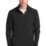 Sport-Tek Mens French Terry 1/4 Zip Sweatshirt - Heather Black