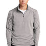 Sport-Tek Mens French Terry 1/4 Zip Sweatshirt - Heather Grey