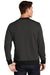 Sport-Tek ST274 Mens French Terry Full Zip Bomber Jacket Heather Black Model Back