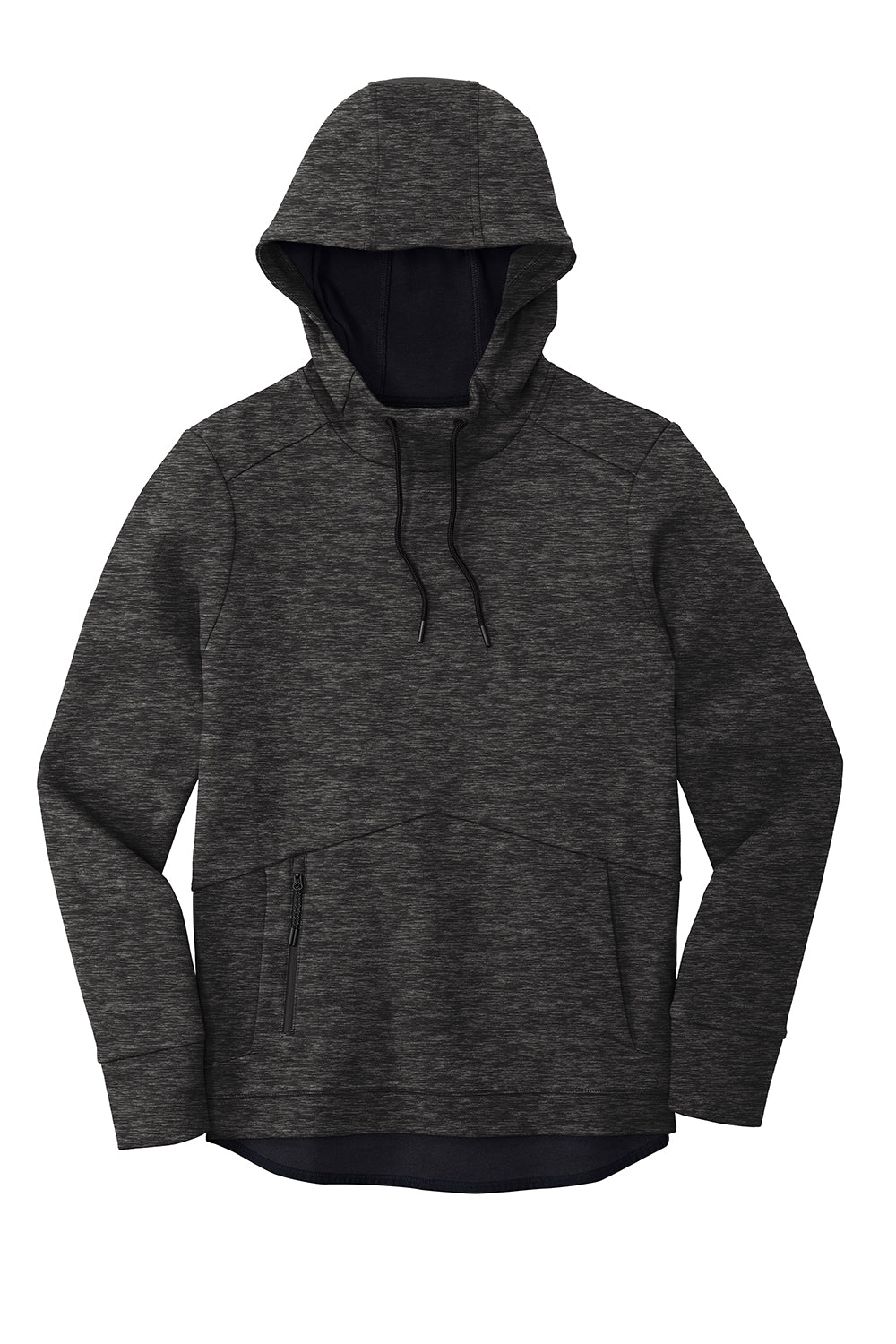 Sport-Tek ST280 Mens Triumph Fleece Hooded Sweatshirt Hoodie Heather Black Flat Front