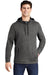 Sport-Tek ST280 Mens Triumph Fleece Hooded Sweatshirt Hoodie Heather Dark Grey Model Front