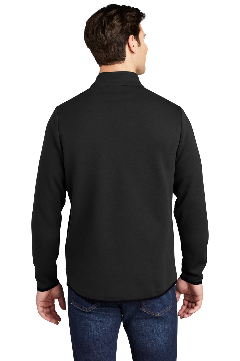 Sport-Tek ST281 Mens Triumph Fleece 1/4 Zip Sweatshirt Black Model Back