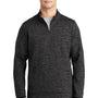 Sport-Tek Mens Triumph Fleece 1/4 Zip Sweatshirt - Heather Black