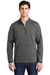 Sport-Tek ST281 Mens Triumph Fleece 1/4 Zip Sweatshirt Heather Dark Grey Model Front