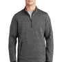 Sport-Tek Mens Triumph Fleece 1/4 Zip Sweatshirt - Heather Dark Grey