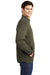 Sport-Tek ST281 Mens Triumph Fleece 1/4 Zip Sweatshirt Heather Olive Green Model Side