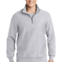 Sport-Tek Mens Fleece 1/4 Zip Sweatshirt - Heather Grey