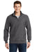 Sport-Tek ST283 Mens Fleece 1/4 Zip Sweatshirt Heather Graphite Grey Model Front