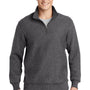 Sport-Tek Mens Fleece 1/4 Zip Sweatshirt - Heather Graphite Grey