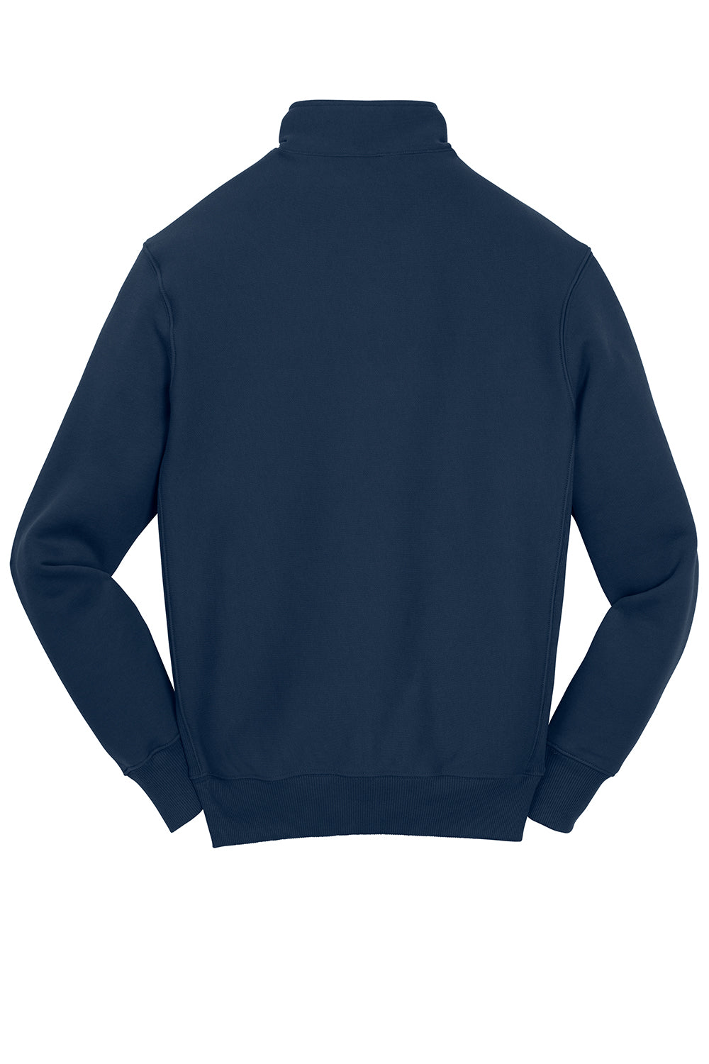 Sport-Tek ST283 Mens Fleece 1/4 Zip Sweatshirt True Navy Blue Flat Back