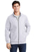 Sport-Tek ST284 Mens Full Zip Sweatshirt Heather Grey Model Front