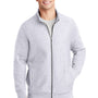 Sport-Tek Mens Full Zip Sweatshirt - Heather Grey