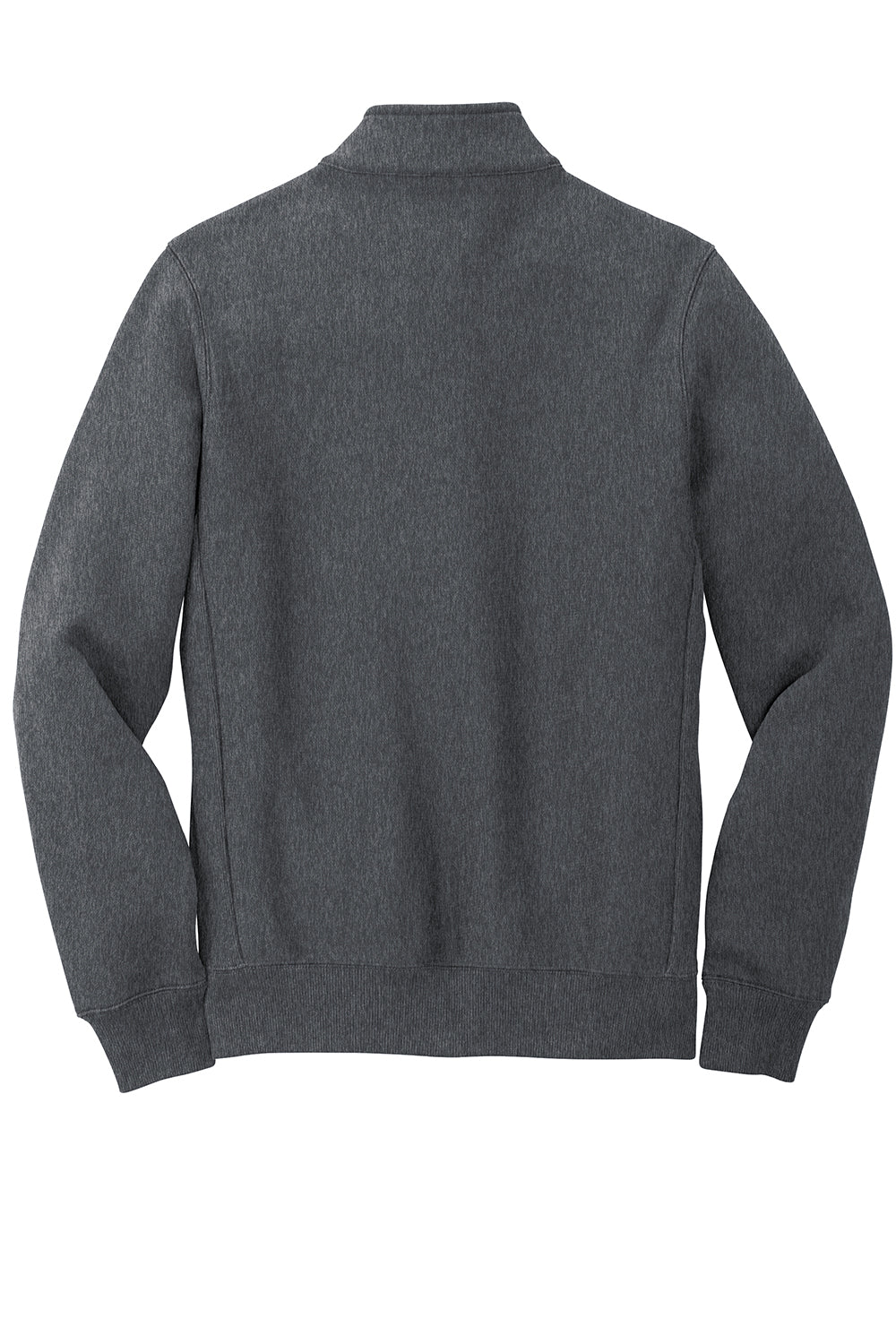 Sport-Tek ST284 Mens Full Zip Sweatshirt Heather Graphite Grey Flat Back