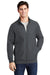 Sport-Tek ST284 Mens Full Zip Sweatshirt Heather Graphite Grey Model Front