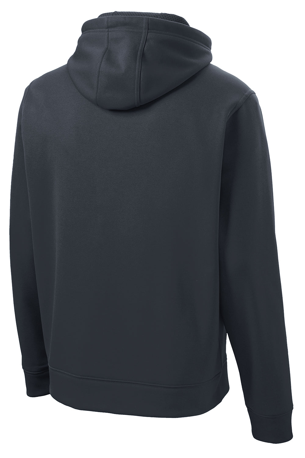 Sport-Tek ST290 Mens Repel Moisture Wicking Hooded Sweatshirt Hoodie Graphite Grey Flat Back