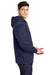 Sport-Tek ST290 Mens Repel Moisture Wicking Hooded Sweatshirt Hoodie True Navy Blue Model Side