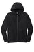 Sport-Tek ST293 Mens Moisture Wicking Fleece Full Zip Hooded Sweatshirt Hoodie Black Flat Front