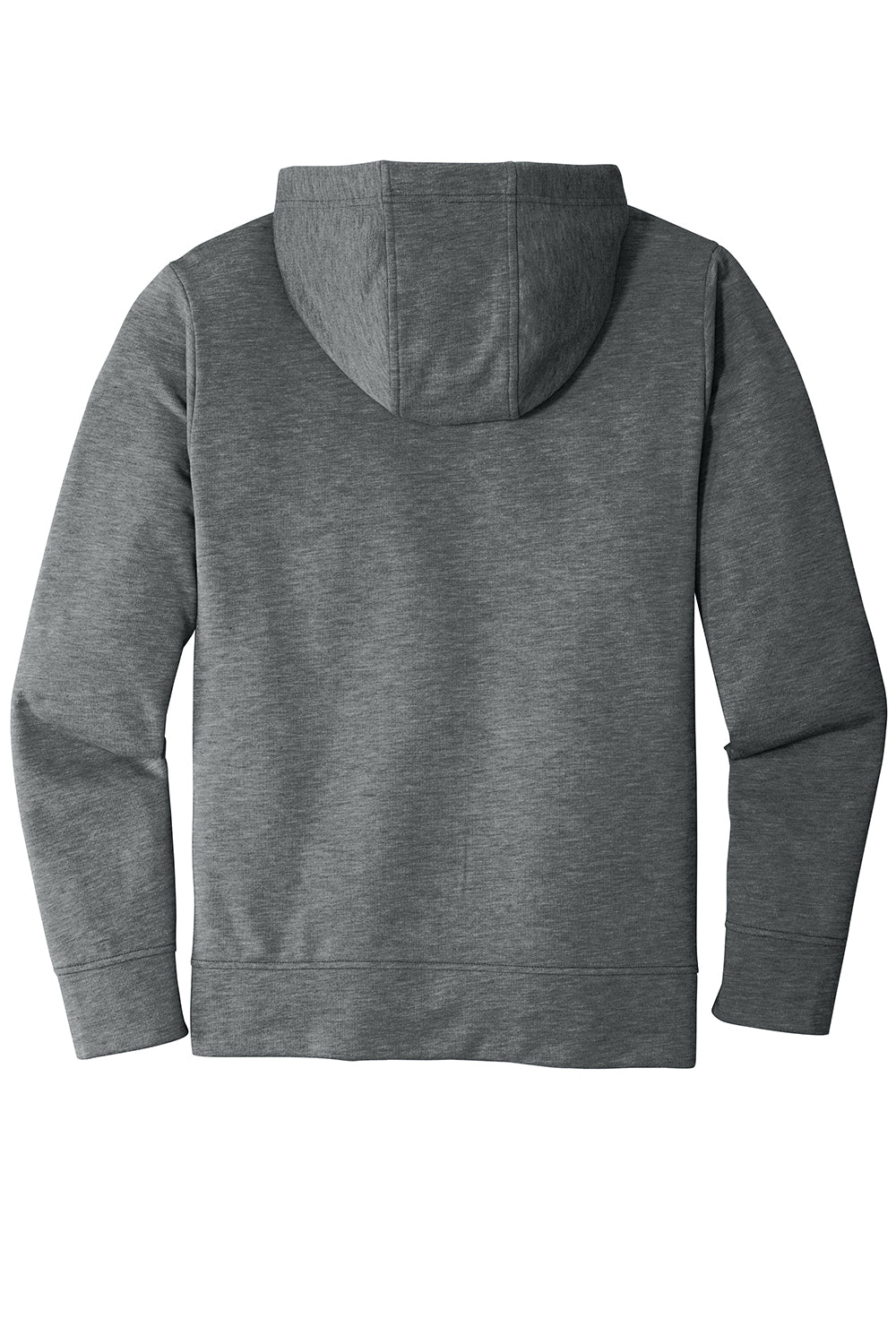 Sport-Tek ST293 Mens Moisture Wicking Fleece Full Zip Hooded Sweatshirt Hoodie Heather Dark Grey Flat Back