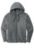 Sport-Tek ST293 Mens Moisture Wicking Fleece Full Zip Hooded Sweatshirt Hoodie Heather Dark Grey Flat Front