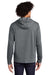 Sport-Tek ST293 Mens Moisture Wicking Fleece Full Zip Hooded Sweatshirt Hoodie Heather Dark Grey Model Back