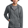 Sport-Tek Mens Moisture Wicking Fleece Full Zip Hooded Sweatshirt Hoodie - Heather Dark Grey